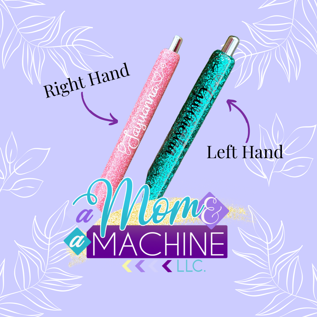 White & Gold Glittered Pen