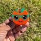 Pumpkin With Glasses Badge Reel